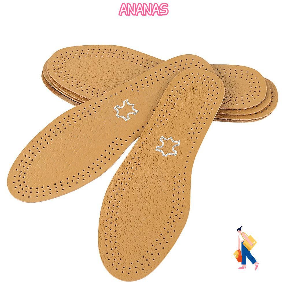 ANANAS Đế Da, Cho Giày Massage Da Bò Miếng Lót Giày, Giày Thể Thao Thoải Mái Đế Nam Nữ Sốc Chèn Đế L