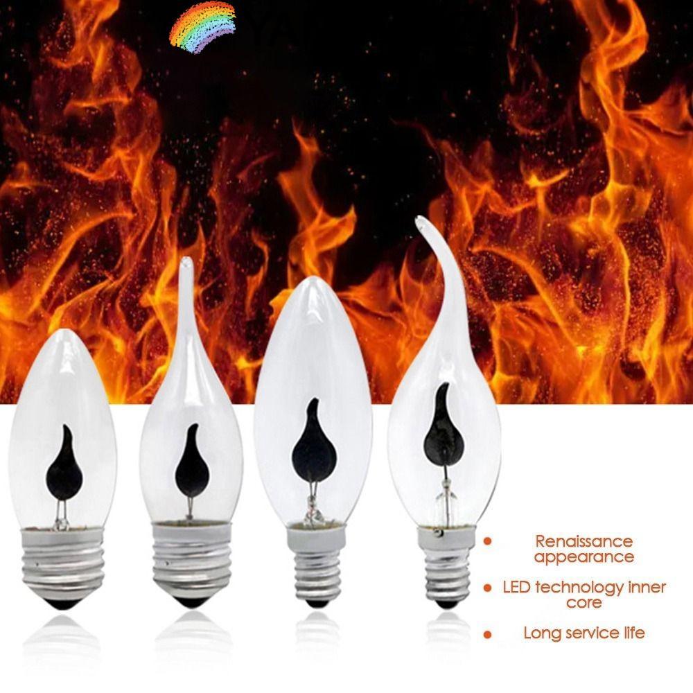 YANGMEIZI Mô Phỏng Ngọn Lửa Nến, Hiệu Ứng Lửa Dây Tóc Phong Cách Bóng Đèn LED Ngọn Lửa Cổ Điển Thiết