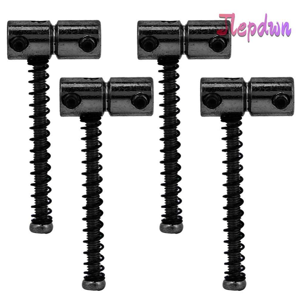 JEPDWN ​4 Chiếc Đàn Guitar Điện Bass Cầu Yên Xe​, ​KIM LOẠI ĐEN ​Yên xe điện bù Bass, ​Vít lò xo​ ​Y