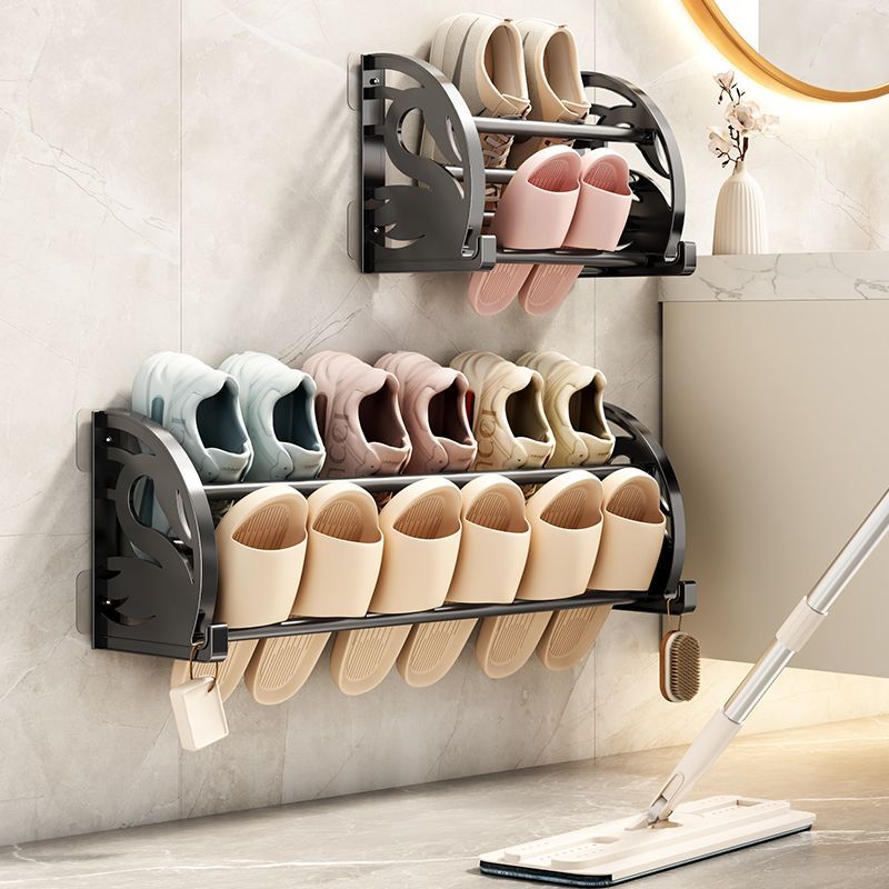 A New Product[Strong load-bearing capacity]Simple no-drill wall-mounted shoe rack for bathroom, anti