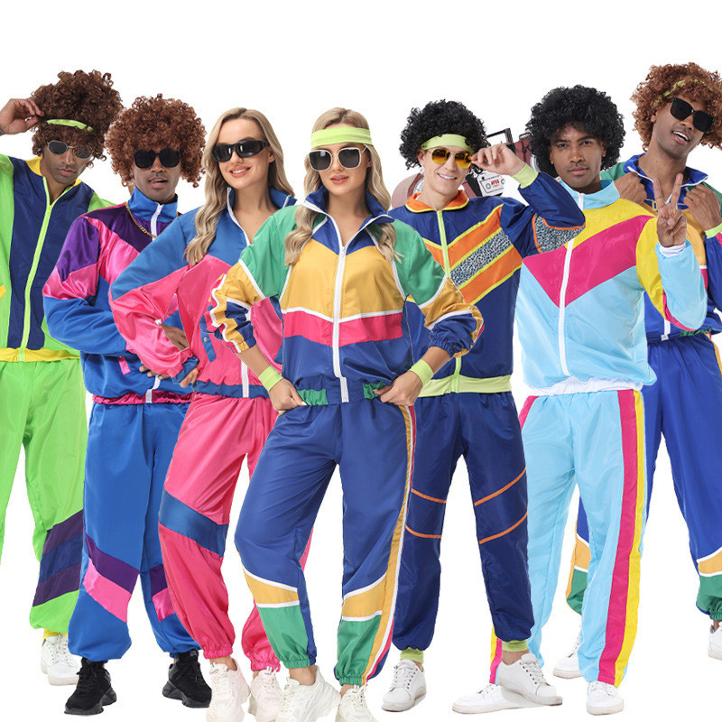 Trang phục cosplay Halloween nam dành cho biểu diễn sân khấu, style âm nhạc hip hop retro 70s & 80s