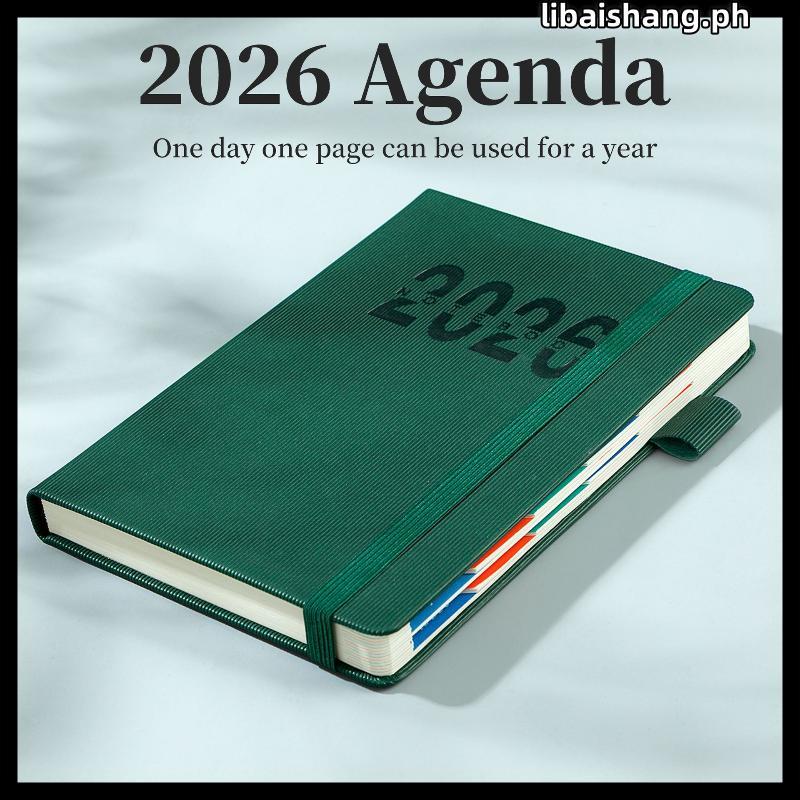 2026 Vertical Line Pattern 365-Day Schedule Planner with Band - T ime Management & Habit Tracker