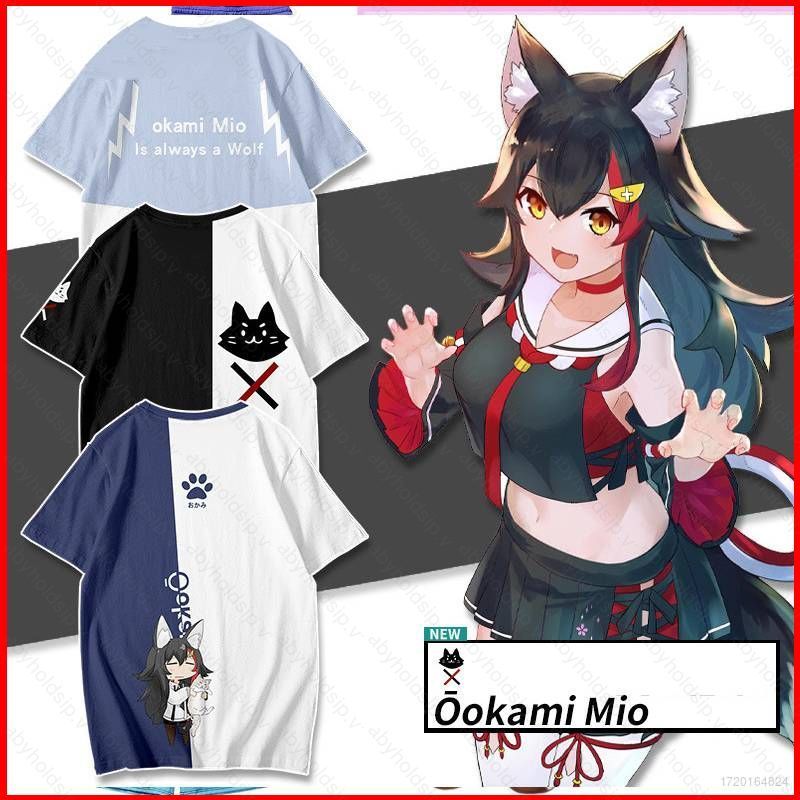 Áo Thun Croptop Ookami Mio HOLOLIVE - Phong Cách Casually