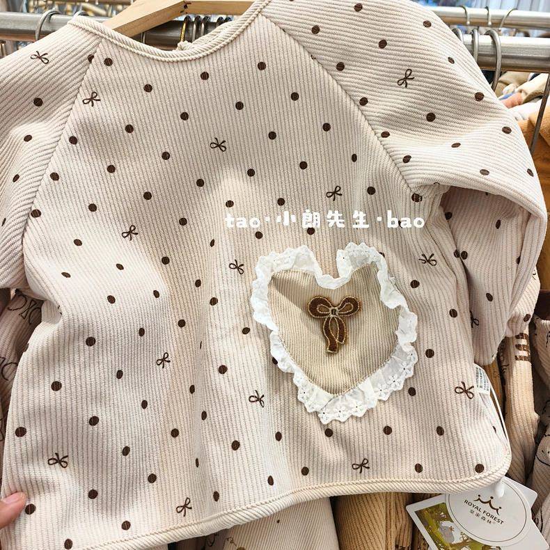 Baby Boys and Girls Corduroy Fleece-Lined Overclothes Non-Waterproof Upside-down Coat Top Fall Winte