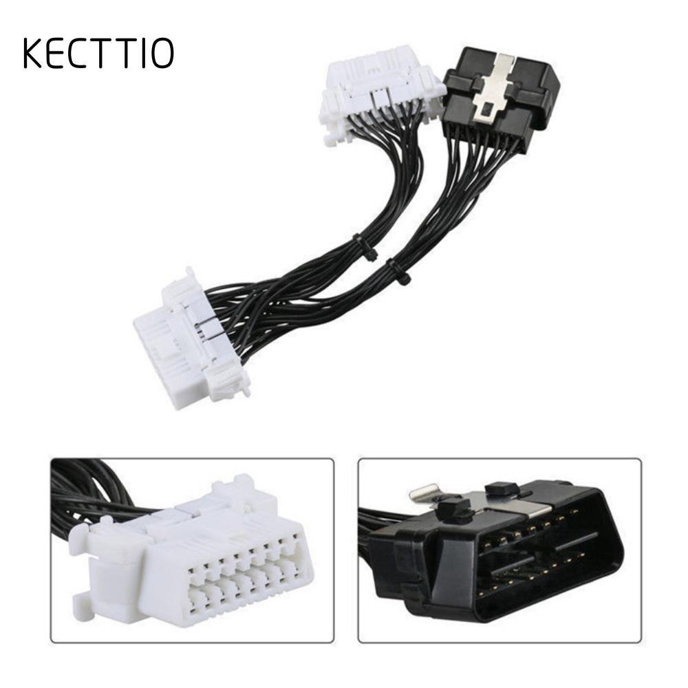 Cáp nối dài bộ chia Obd2 trên ô tô KECTTIO, Cáp nối dài 16 chân từ một nam sang hai, Ổn định 2 cổng 