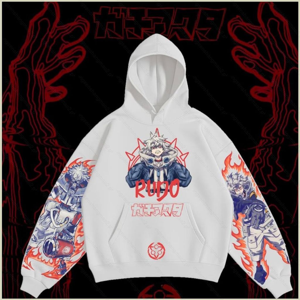 Áo Khoác Anime Unisex Dài Tay Phối Họa Tiết PS2 và Gacha Life