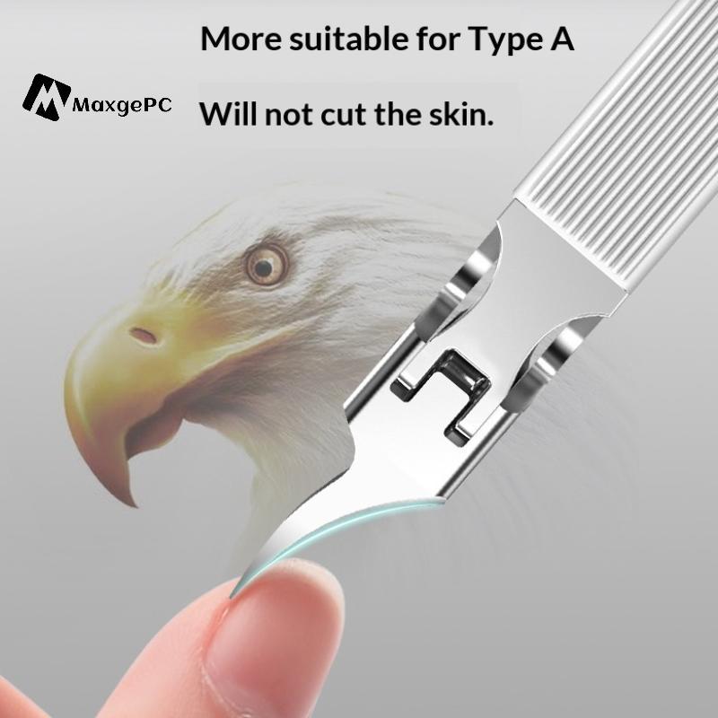 [Max-t] 26° Slant Edge Nail Clipper Anti-Splash Cuticle Remover Professional Eagle Beak xiên Toe Nai
