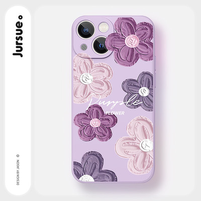JURSUE Ốp lưng Hoa văn Họa tiết nữ chống sốc chống bẩn mềm cho iPhone 17 Air 16 15 14 13 12 11 PRO MAX SE 2020 X XR XS ip 8 7 Plus MZ50391