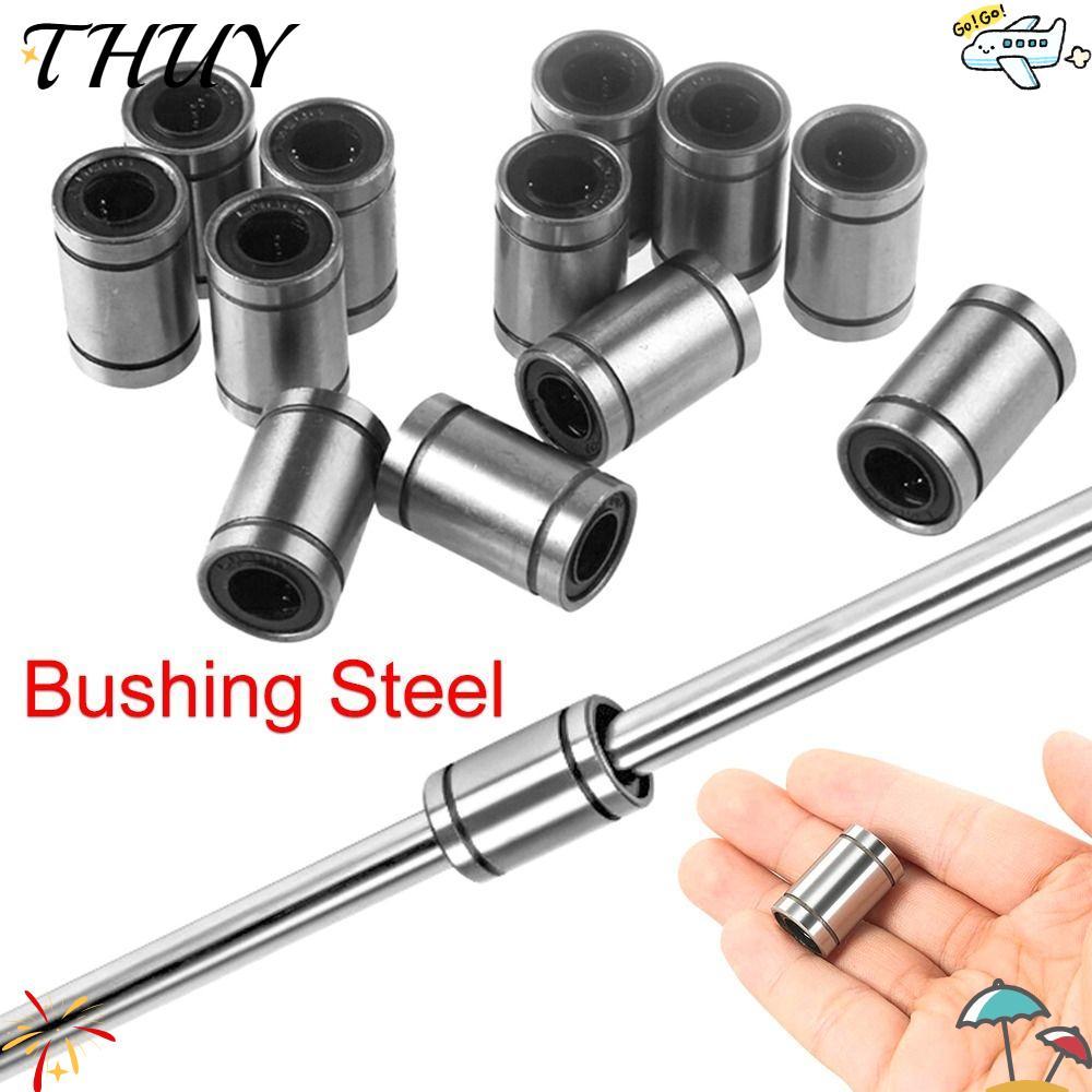 THUY Bushing Thép Bền CNC Phần Thanh Trục LM3U LM4UU LM5UU LM6UU
