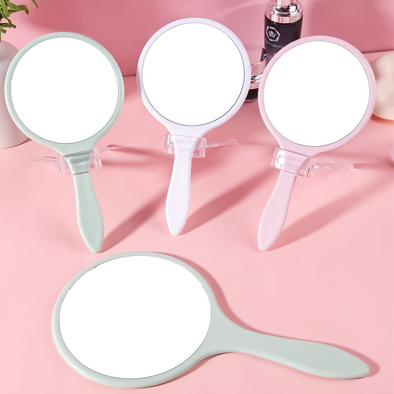 gương mini gương mini cầm tay Gương Công Chúa Mới Tay Cầm Nhựa Gương HD Gương Nhỏ Sáng Tạo Gương Cầm
