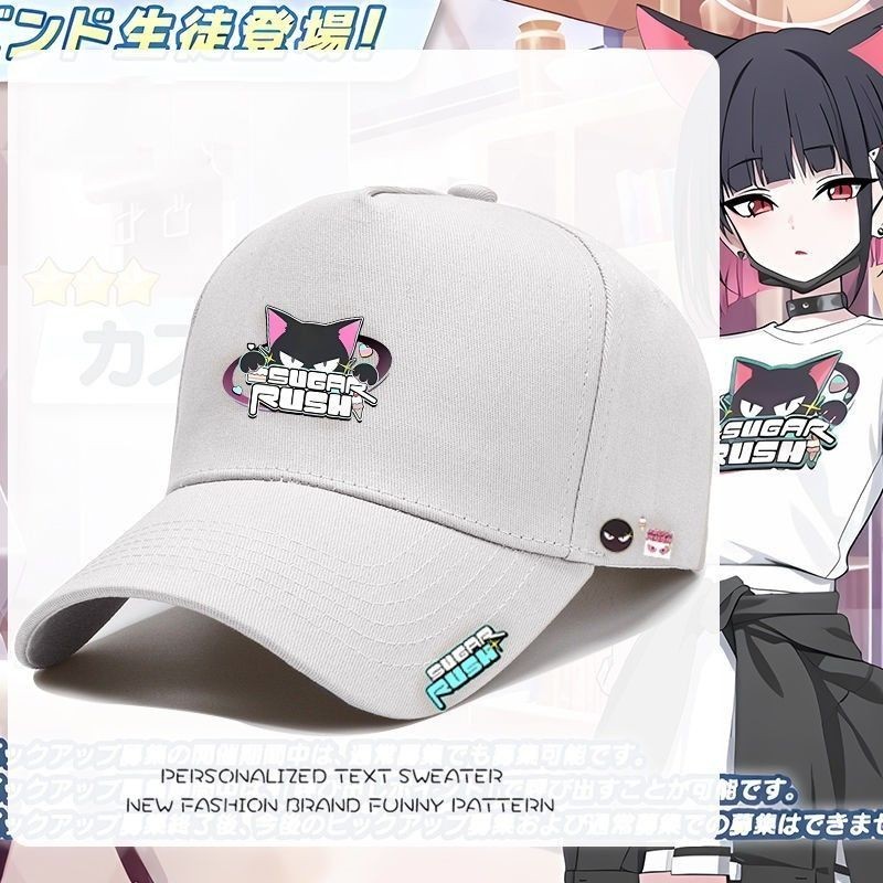 Mũ bóng chày nam nữ thiết kế anime Mizumi và Ibuki, màu xanh azure