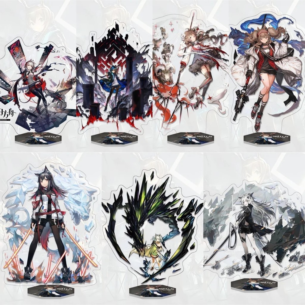 Standee Arknights mô hình mica 15cm trang trí bàn học nhân vật Texas Kaltsit Lappland Eyjafjalla gam