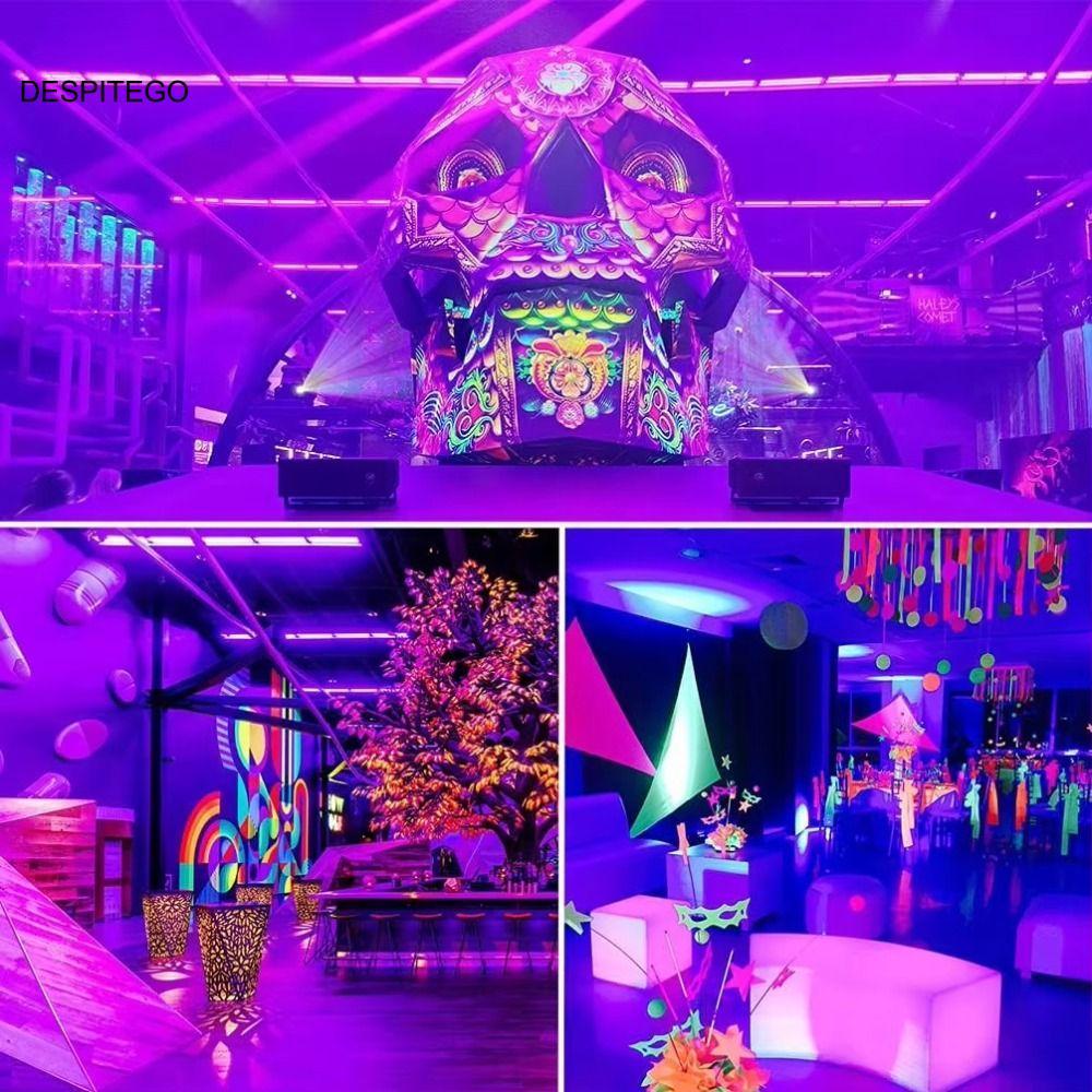 Đèn rửa tường LED UV DESPITEGO, 36W Power 40LED Strips UV Disco DJ Light, Đèn nhuộm bền kín Joint Hi