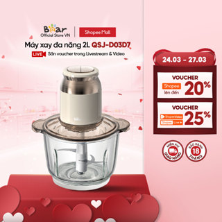 Máy xay thịt, thực phẩm 2L Bear QSJ-D03D7 - Hàng chính hãng