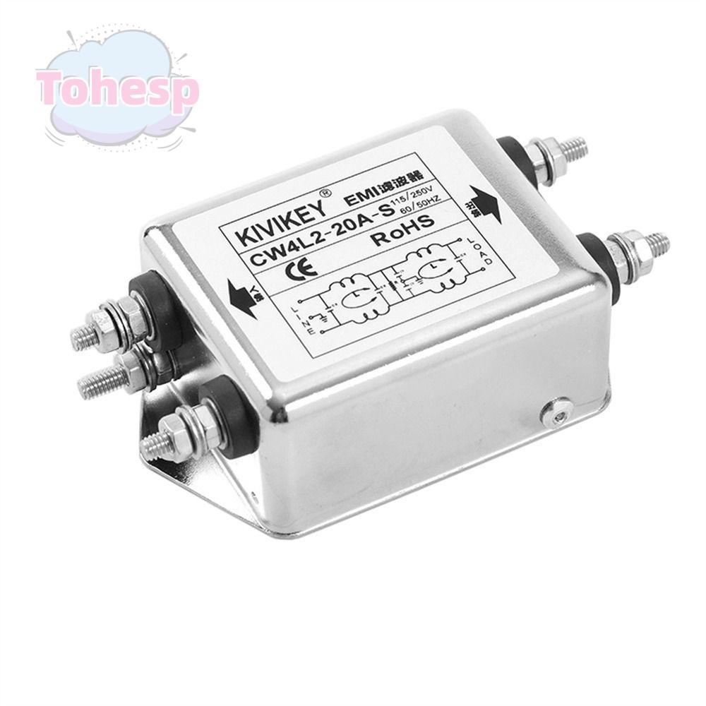 Máy nén tiếng ồn THESP, Bộ lọc EMI công suất một pha JREle AC 115 / 250V, Bộ lọc nhiễu điện từ CW4L2