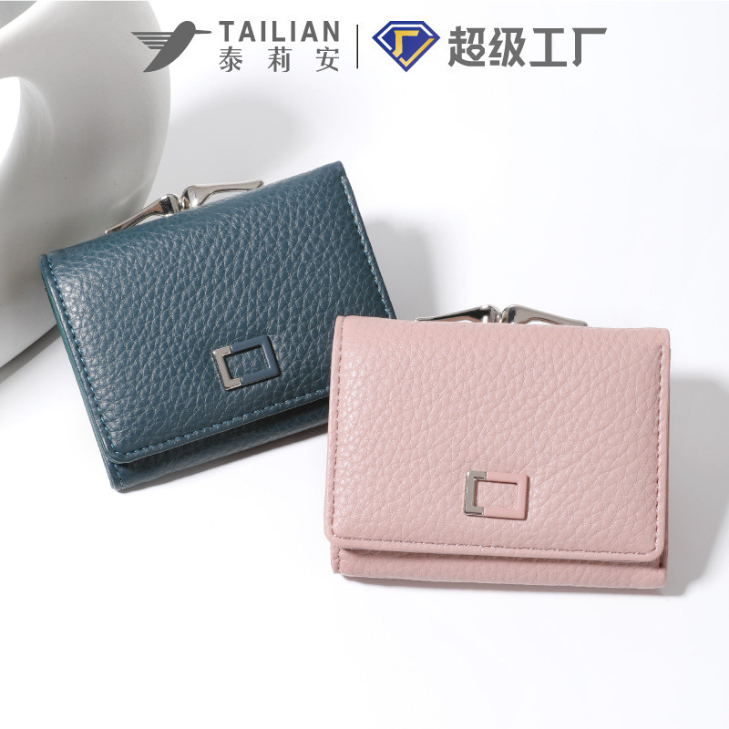 Từ Bán Buôn Nữ Phù Hợp Với Ví Hút Cổ Điển Mẫu Vải Lười Khóa Ví Nữ Ví Ngắn HEXI