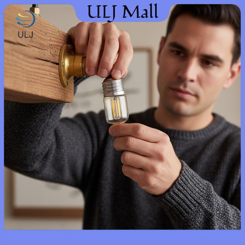 ULJ Mini E27 T28 1W 2200K Bóng đèn Dây tóc Đèn nến cổ điển Ampoule Sợi đốt xoắn ốc AC220V Đèn thủy t