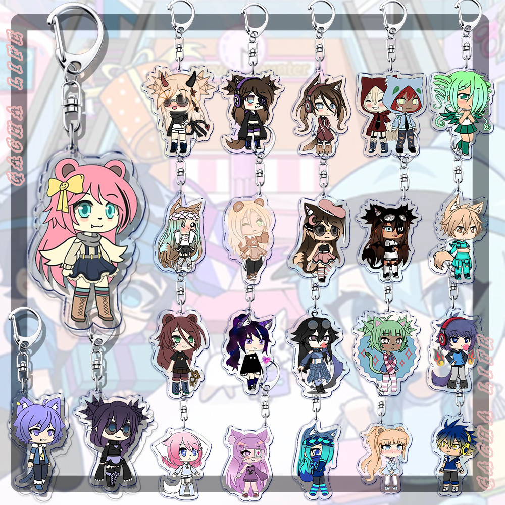 Cute Cartoon Anime Girl Keyrings for Accessories Bag Key Chain Ring Jewelry Fans Gifts Kawaii Gacha 