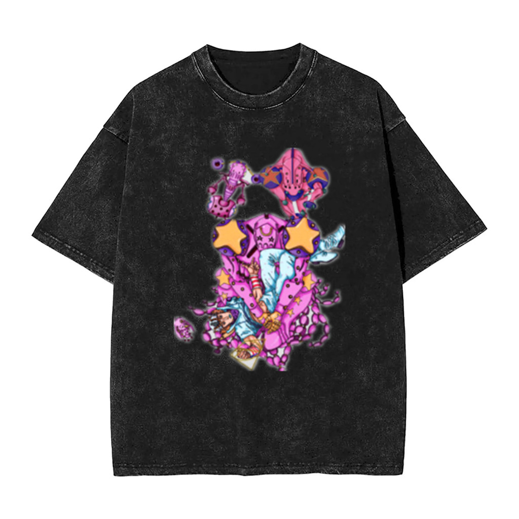 Áo Thun Nam Hạng Nặng Cotton 100%, Phong Cách Steel Ball Run