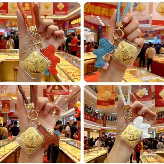 Vỏ Nước Vàng 999, Vàng Nguyên Chất - Móc Khóa và Túi Đồ Trang Trí Ngày Lễ