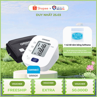 Máy đo huyết áp Omron HEM-7142T2 phát hiện nhịp tim không đều, bộ nhớ 14 kết quả đo có kết nối Bluetooth, Model mới 2022