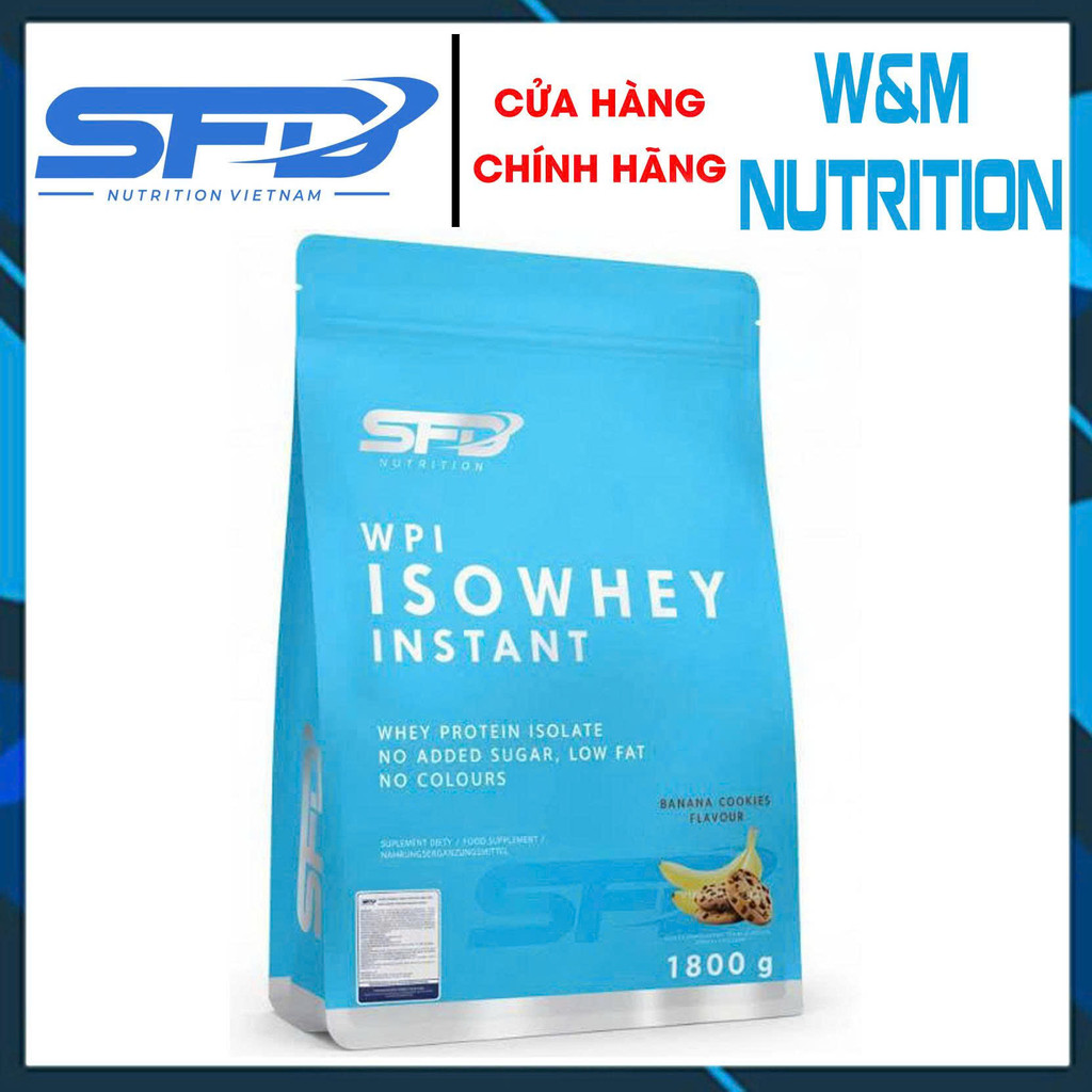 SFD ISO Whey WPI 1.8kg – 60 Servings, Whey Isolate Hấp Thu Nhanh (Banana Cookie)