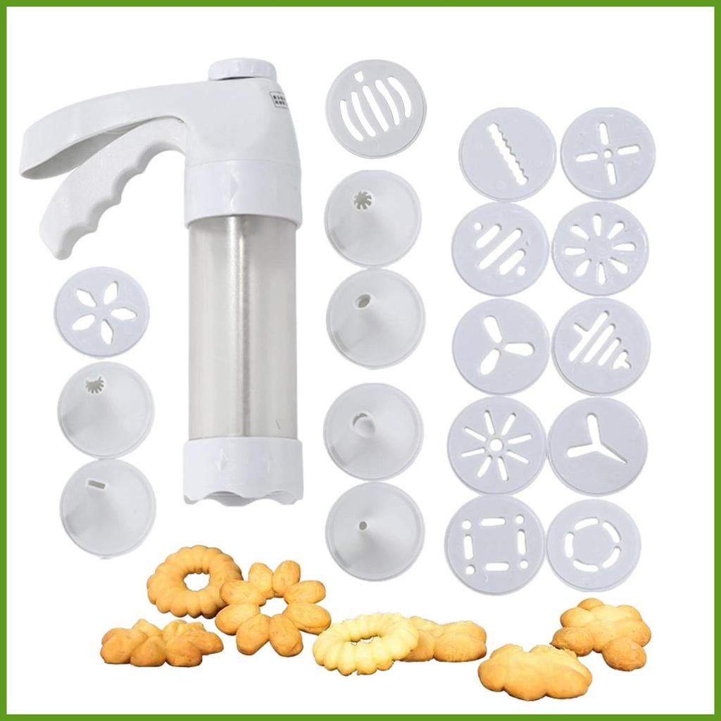 Cookie Press Thép không gỉ Hướng dẫn sử dụng Tem Sugar Cookie Press Dough Stamp Set cho bột Pizzelle