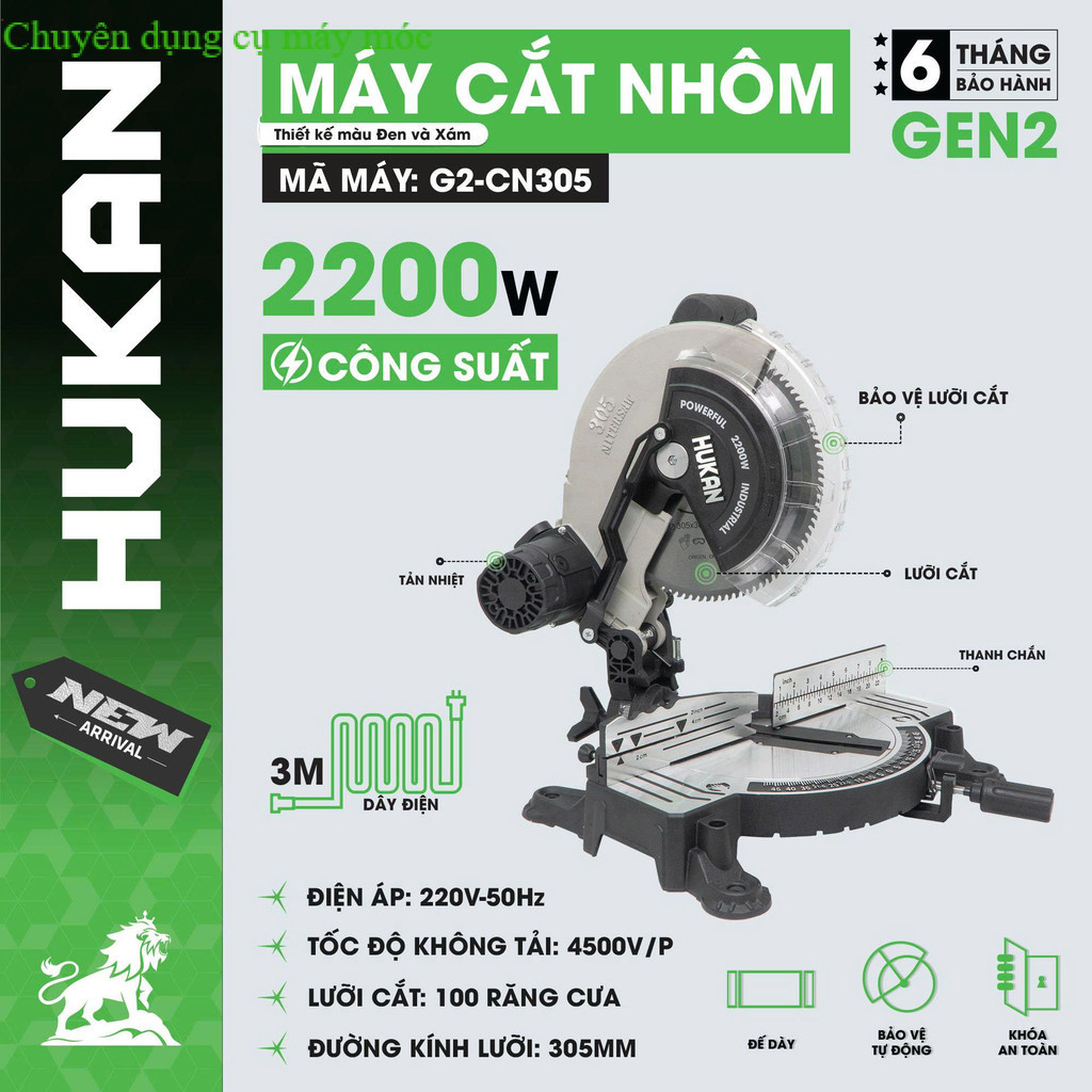 Máy Cắt Nhôm HUKAN G2-CN305 2200W (GEN2) LƯỠI  305 SHOP DỤNG CU