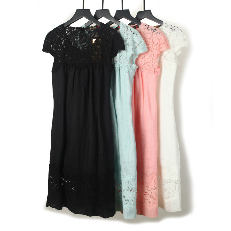 Váy Ren Nữ Chất Liệu Lanh Cotton, Thiết Kế Just Fit - J22-26033