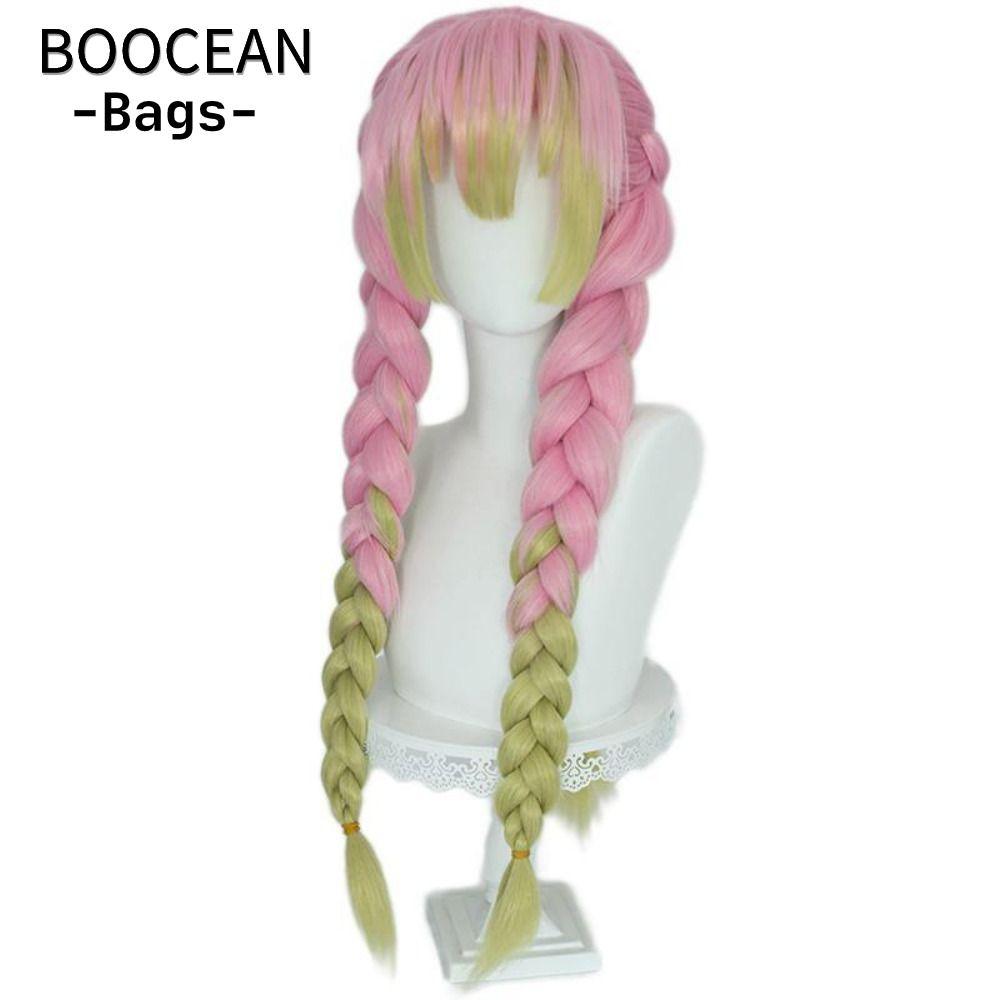 Boocean Tóc Giả Cosplay Mitsuri Kanroji từ Demon Slayer (Kimetsu no Yaiba)