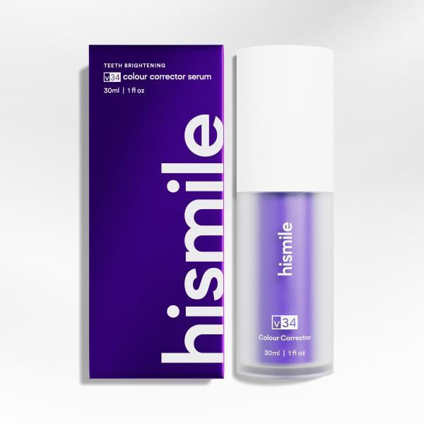 Hismile v34 Colour Corrector - Tooth Stain Concealer, Teeth Brightening Booster, Purple Toothpaste, 