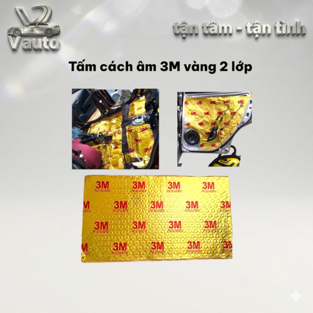 (3M vàng) Tấm cách âm 3M Vàng 2 lớp chất lượng cao, giảm tiếng ồn hiệu quả.