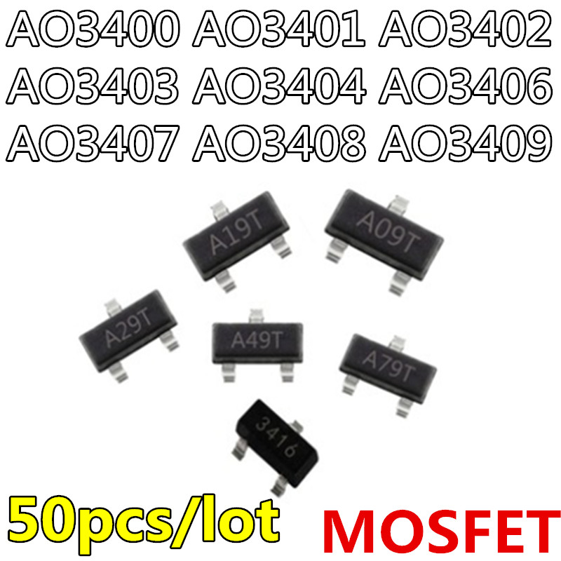 Bộ 50 AO3400 A09T AO3401 A19T AO3402 A29T AO3403 A39T AO3404 A49T AO3406 A69T AO3407 AO3408 A89T AO3
