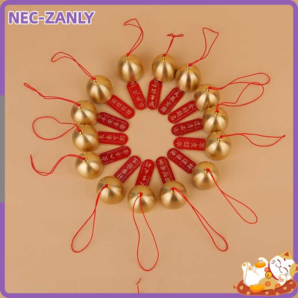 Chuông Jingle NEC-ZANLY, Chuông gió trang trí Jingle 2,8cm, Treo cửa chuông đồng DIY