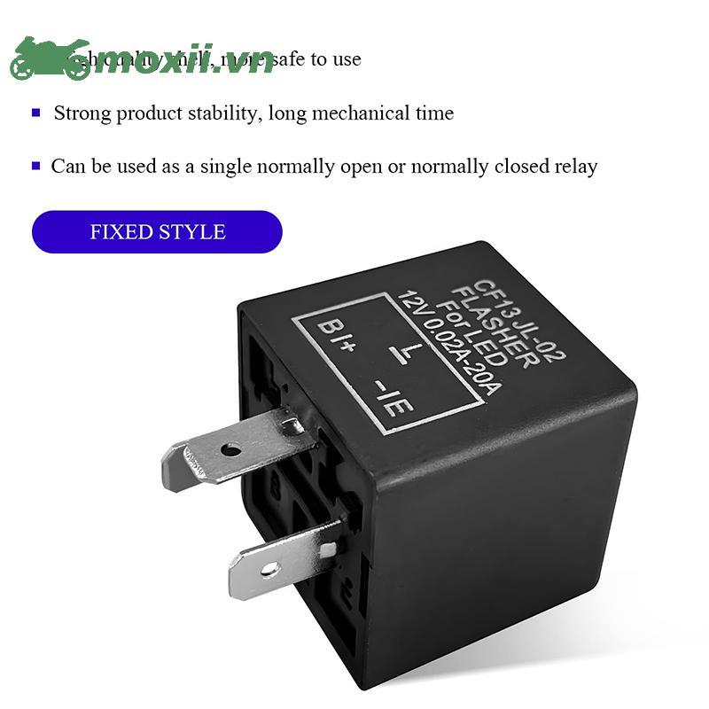 Rơle nhấp nháy điện tử LED MOX CF13 CF13 JL-02 EP34 3 chân 12V 0,02A-20A Rơle cố định cho phụ kiện ô