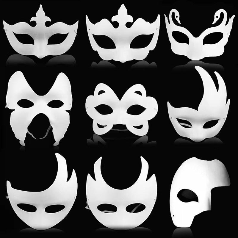 Xibao Trắng Embryo Giấy Bột Màu Mặt nạ Hóa Trang Năm Mới Trẻ Em Người Lớn Vẽ Tay Graffiti Mẫu DIY Fa