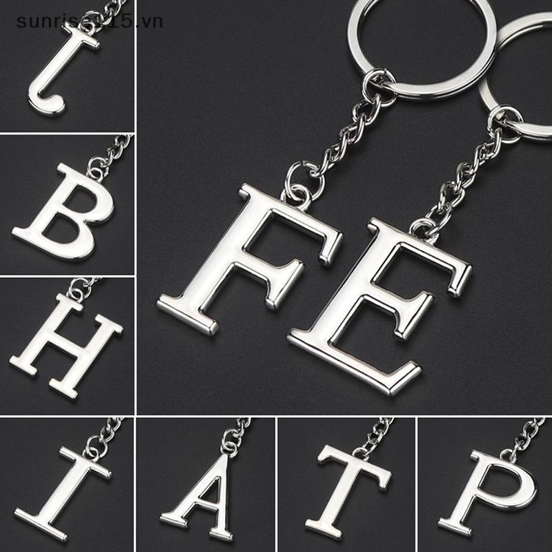 SRVN Sáng Tạo Bảng Chữ Cái Mặt Dây Chuyền Thời Trang 26 Chữ Cái Bảng Chữ Cái Ban Đầu Móc Khóa 26 Chữ