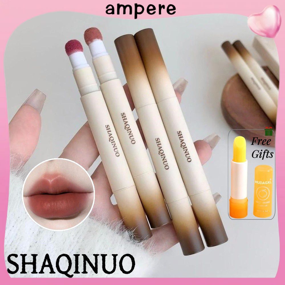 Son môi EELHOE Shaqinuo (1/2 thỏi) nhẹ, không dính, dạng thỏi, son bóng lì mịn như nhung, dưỡng ẩm.