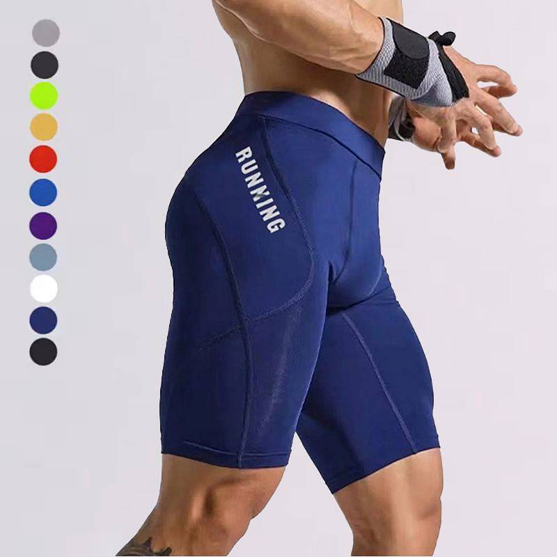 Running Cycling Shorts Men’s High-Elastic Quick-Drying Short Pants for Running and Cycling Basketbal