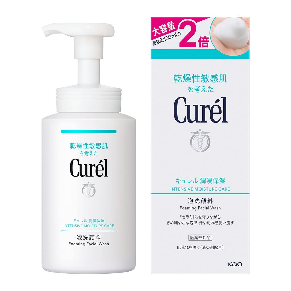 Sữa rửa mặt tạo bọt dưỡng ẩm Curel chai lớn 300ml