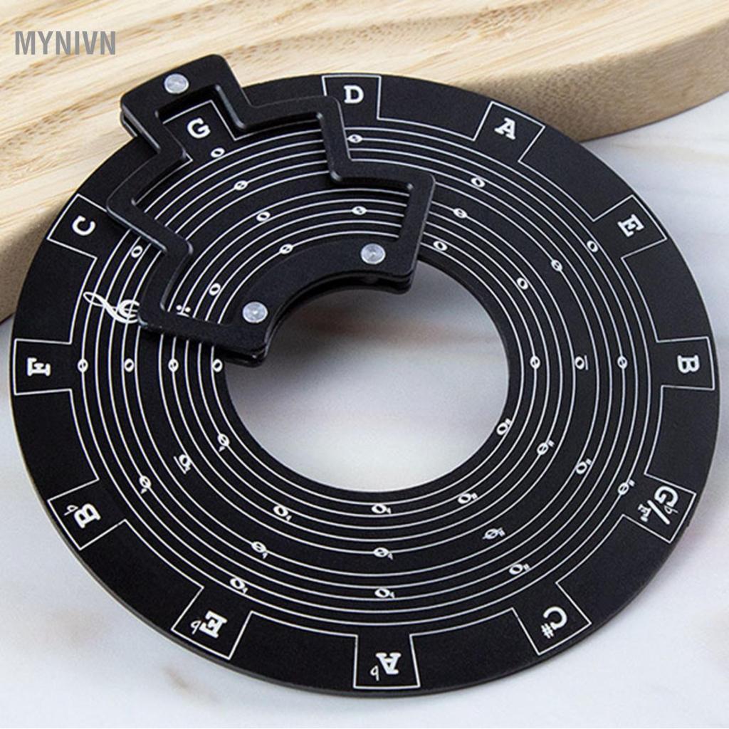 Mynivn Công cụ giai điệu bánh xe Circle Of Fifths Hợp âm không rung Văn bản chạm khắc nhẹ để thực hà