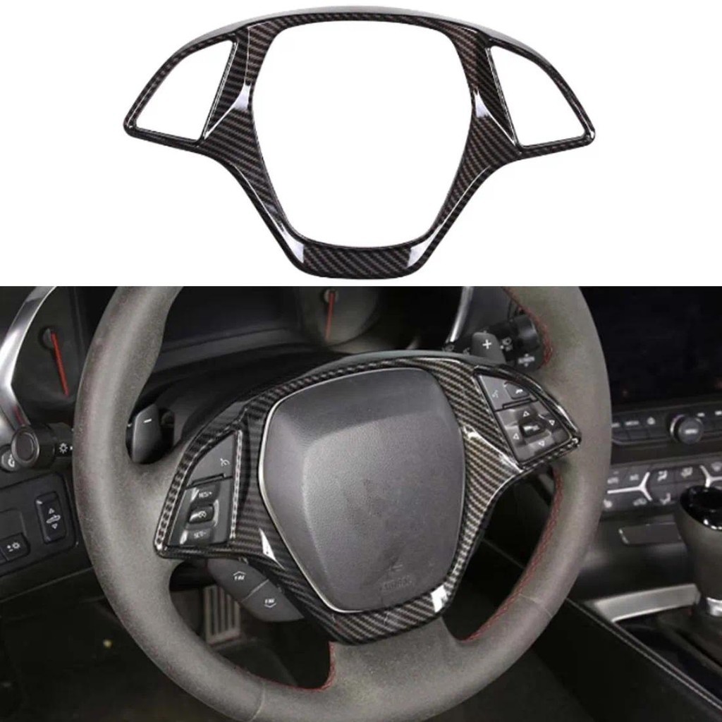 Ô Tô Vô Lăng Bảng Điều Khiển Bao Khung Trang Trí Viền Miếng Dán Cho Xe Chevrolet Corvette C7 Z06 201