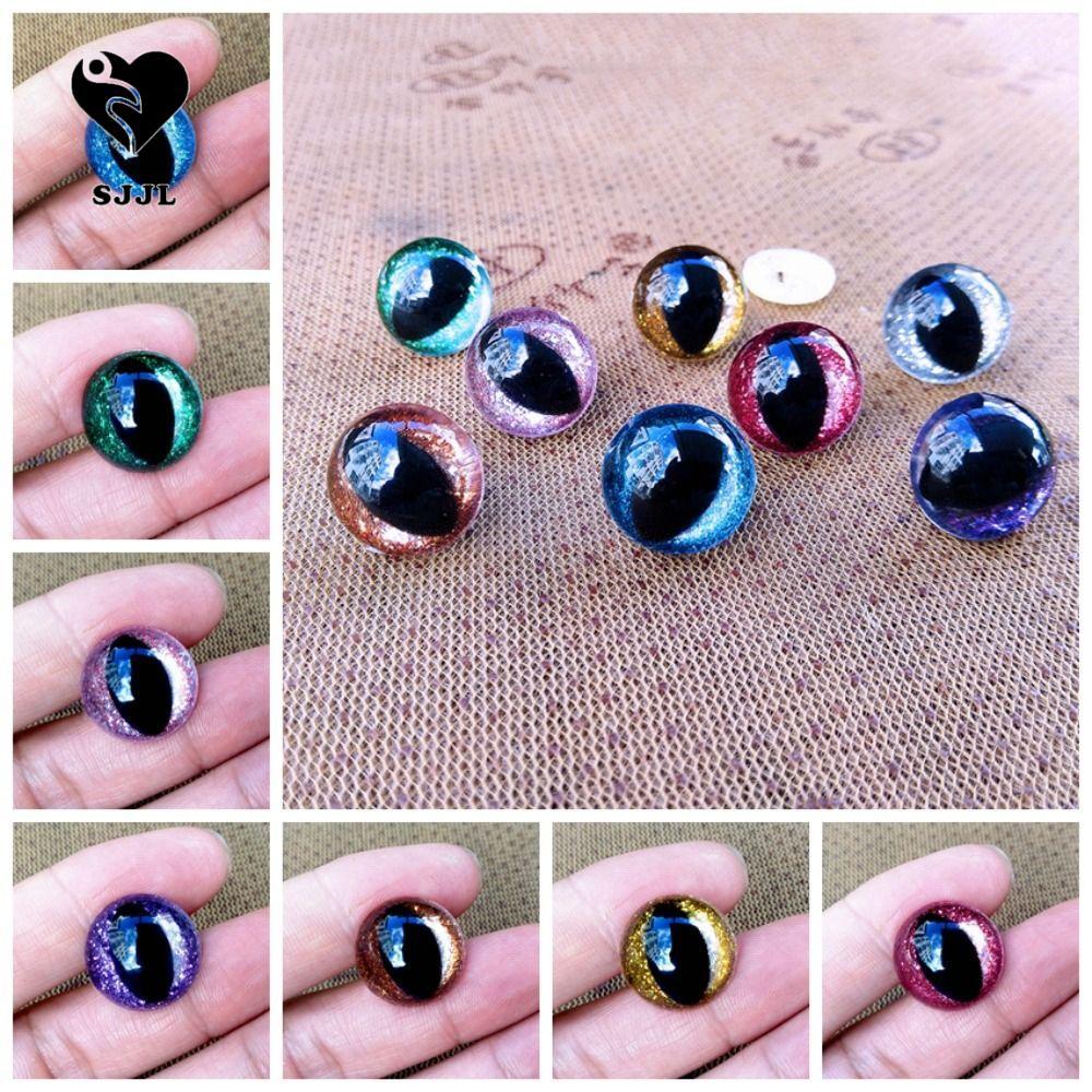 SJJL Mắt An Toàn Cho Móc, Mắt Mèo Amigurumi Mắt An Toàn Cho Amigurumi, Phụ Kiện Đồ Chơi Búp Bê 3D Sá