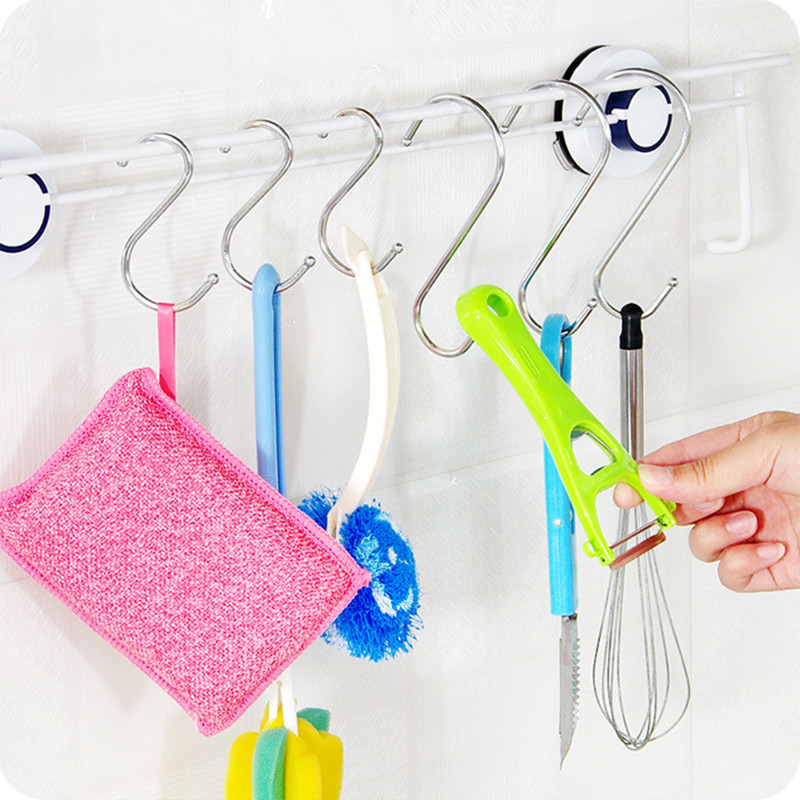 Móc treo quần áo, nhà bếp hình chữ S, móc treo chịu lực cao, móc kim loại thép không gỉ, móc chịu tả