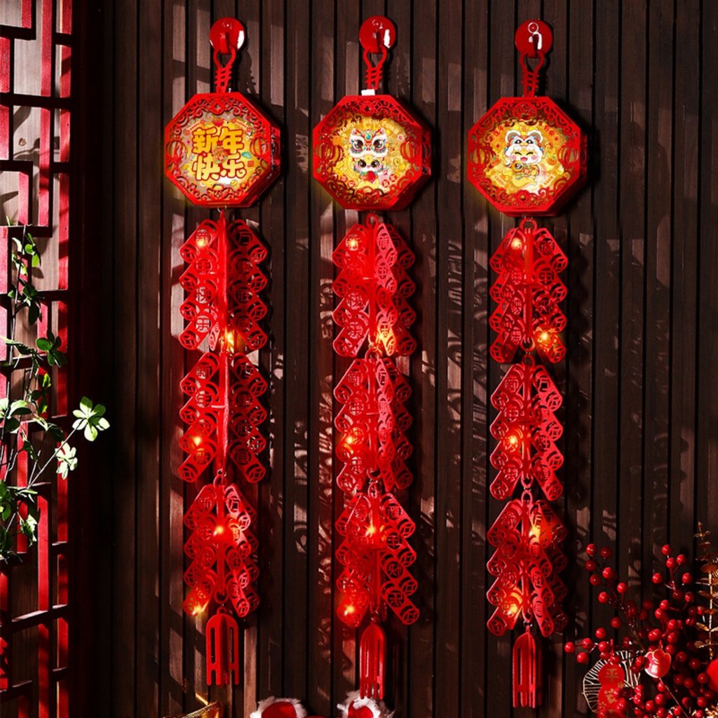 đồ trang trí tết 2026 trang trí tết 2026 Mặt dây chuyền pháo năm mới Đồ trang trí phòng khách Tết Ng