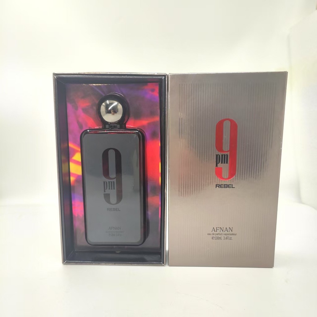 Hộp quà nắp kim loại chất lượng cao AFNAN REBEL 9PM Nước hoa nam nữ Dubai Ả Rập