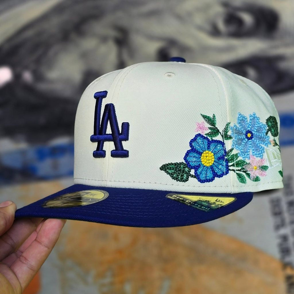 Mũ Era 59FIFTY Los Angeles Dodgers Họa Tiết Tonal Florals Màu Trắng