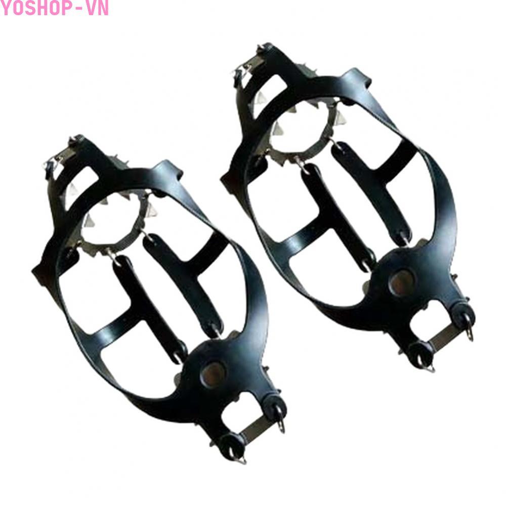 [Ysp]Crampon Shoe Covers Elastic Rubber Upper Foldable Spikes For Hiking Boots