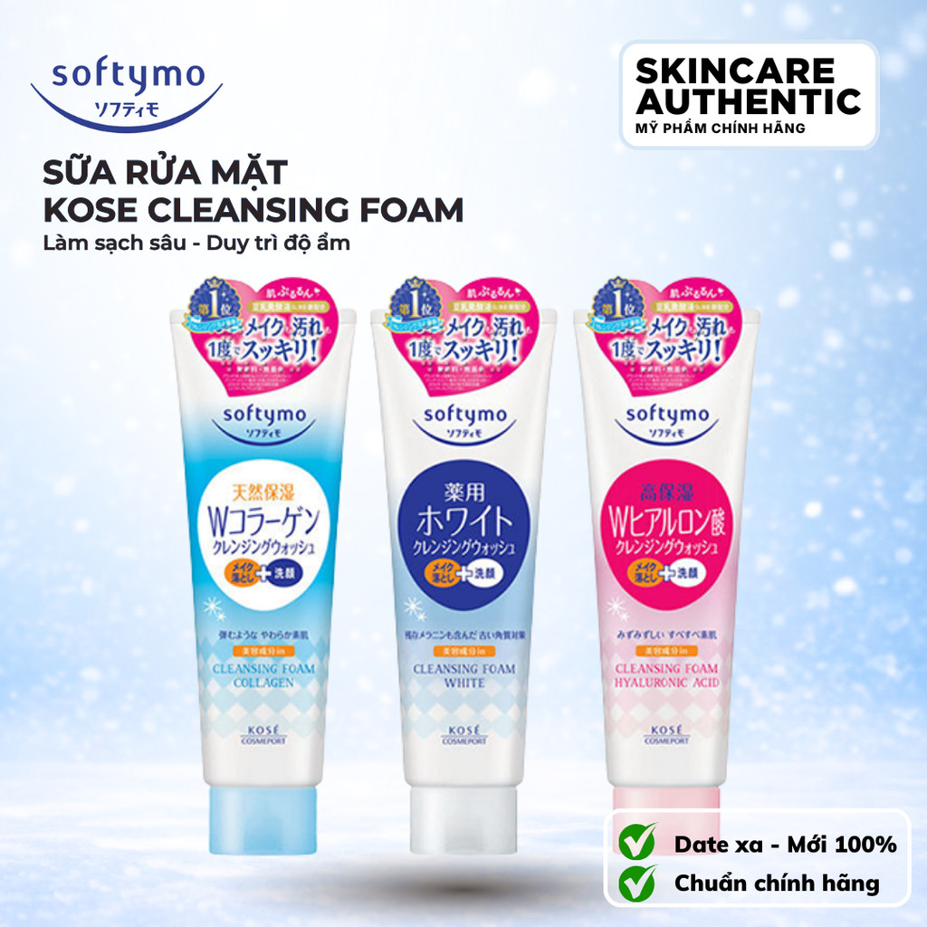 Sữa rửa mặt Kose Softymo Nhật Bản 190g