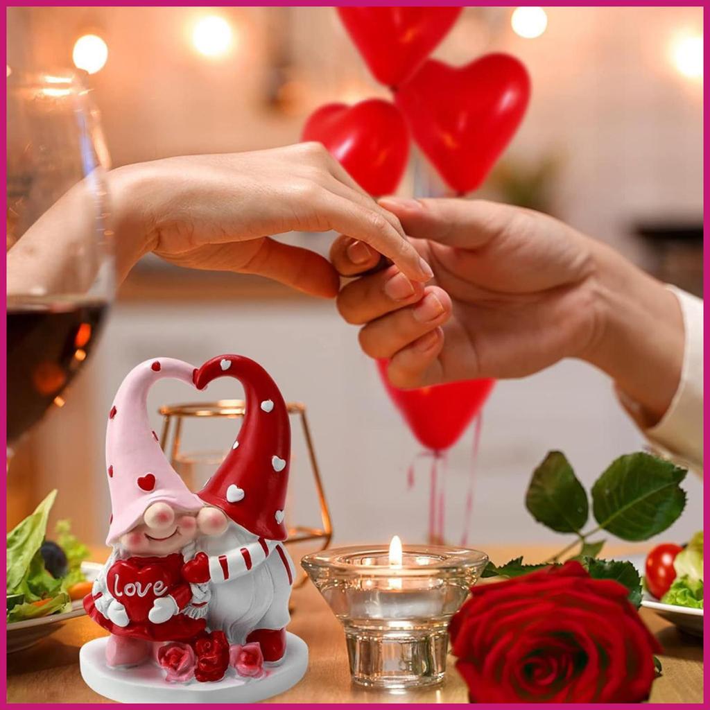Valentines Cặp Đôi Gnome Nhựa Ngày Lễ Tình Nhân Gnomes Tượng Ngày Lễ Tình Nhân Gnome Trang Trí Gnome